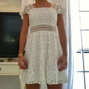 White Lace Mini Dress
